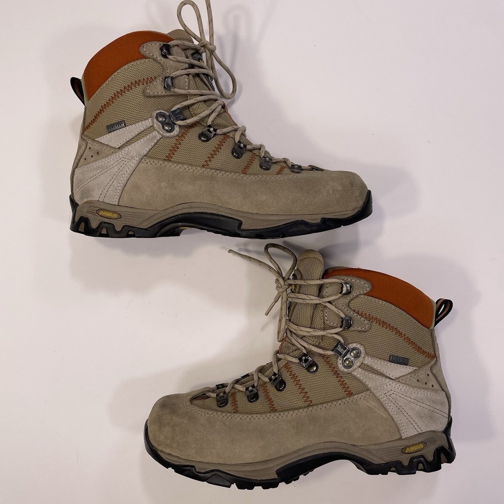 Asolo Hiking Boots Womens Size 8 Goretex Brown Leather Outdoor Fishing Walking